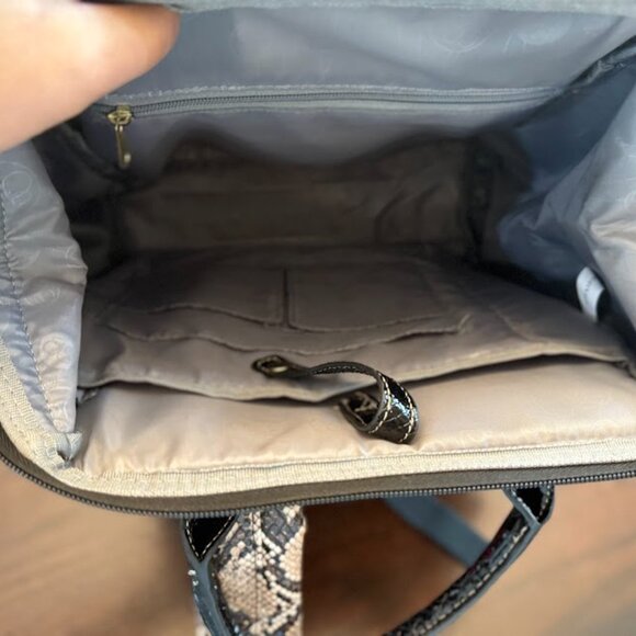 Samantha Brown Embossed Python/Snakeskin backpack - Picture 12 of 15